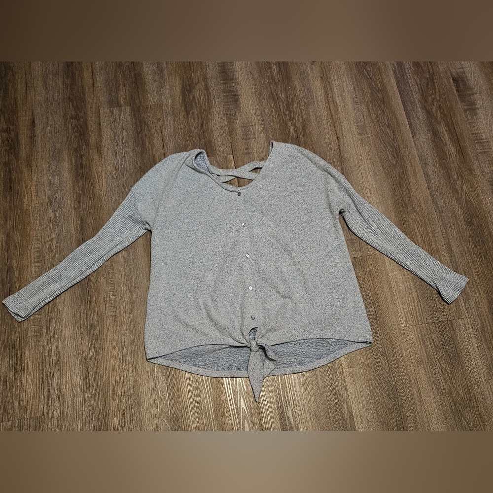Absolutely Famous Light Gray Women's Cardigan